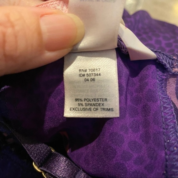 VICTORIA’S SECRET Purple Very Sexy Pattern Sheer Slip Dress Size Small - Picture 9 of 10